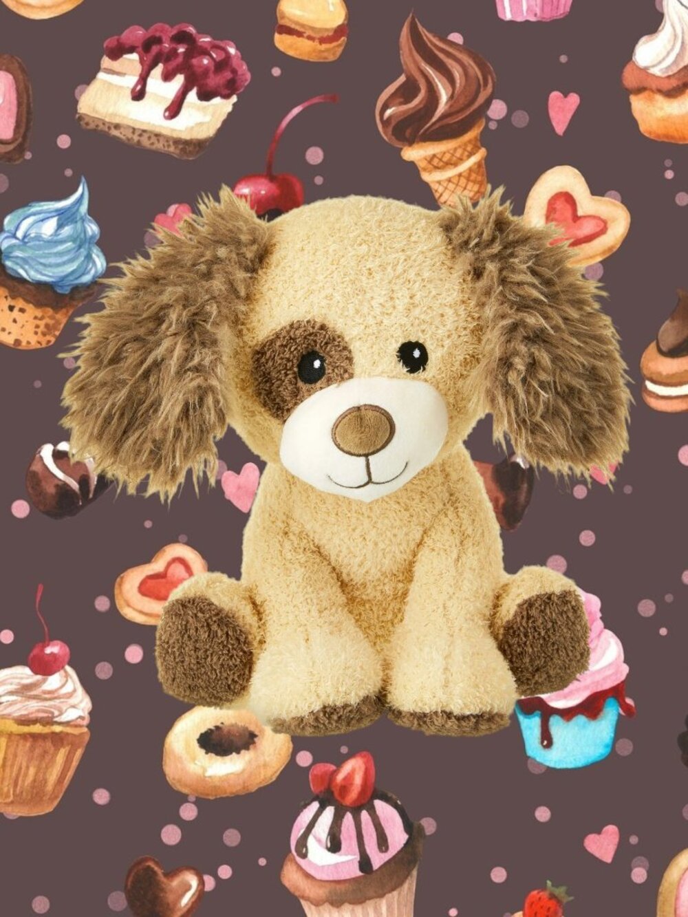 NWT Puppy Dog Stuffed Animal Plush Toy Spark Create Imagine Rattle Crinkle Ears